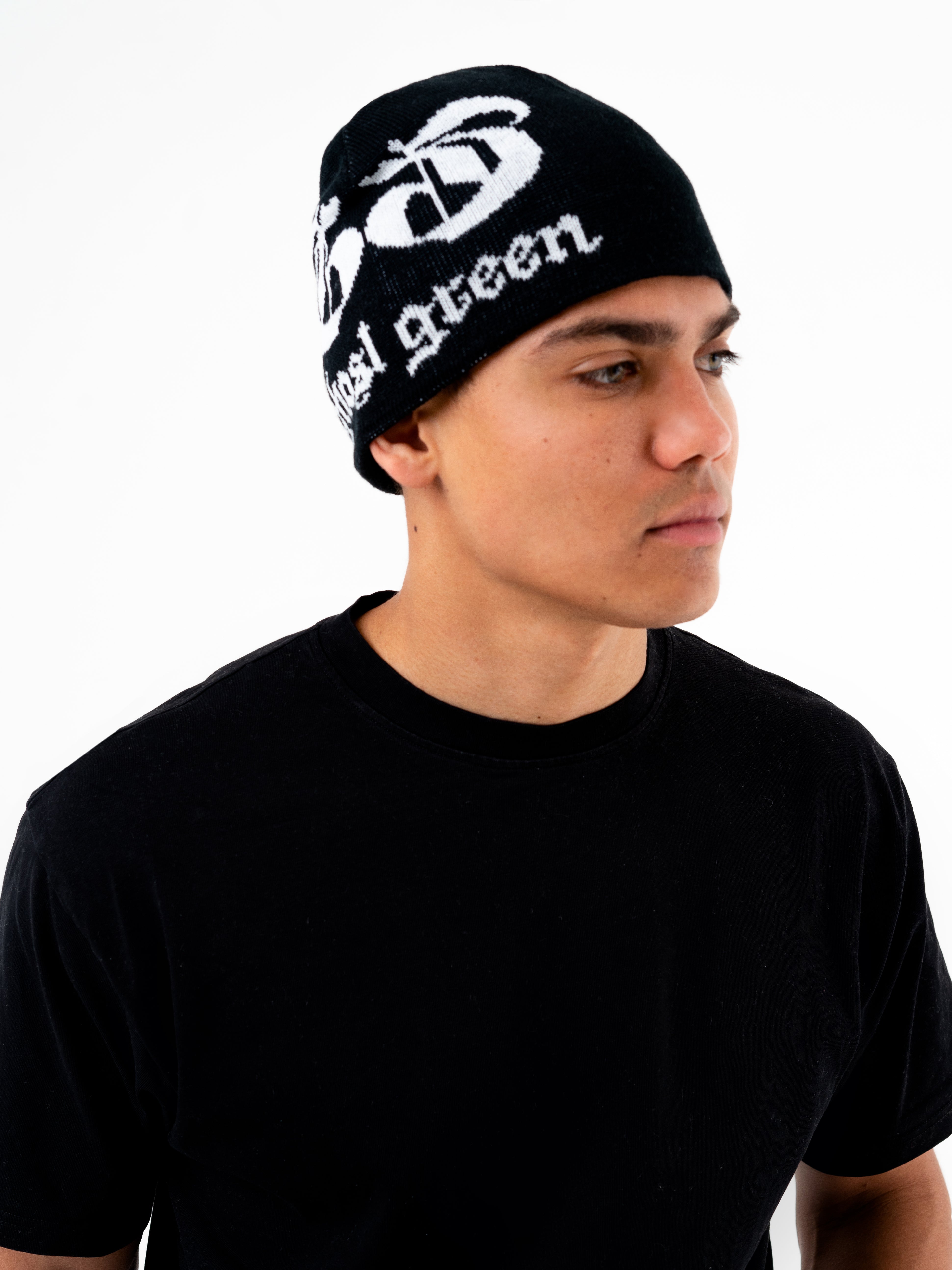 GHOST GREEN BEANIE - REVERSIBLE